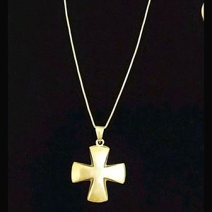925 Sterling Silver Cross Pendant Necklace Unisex